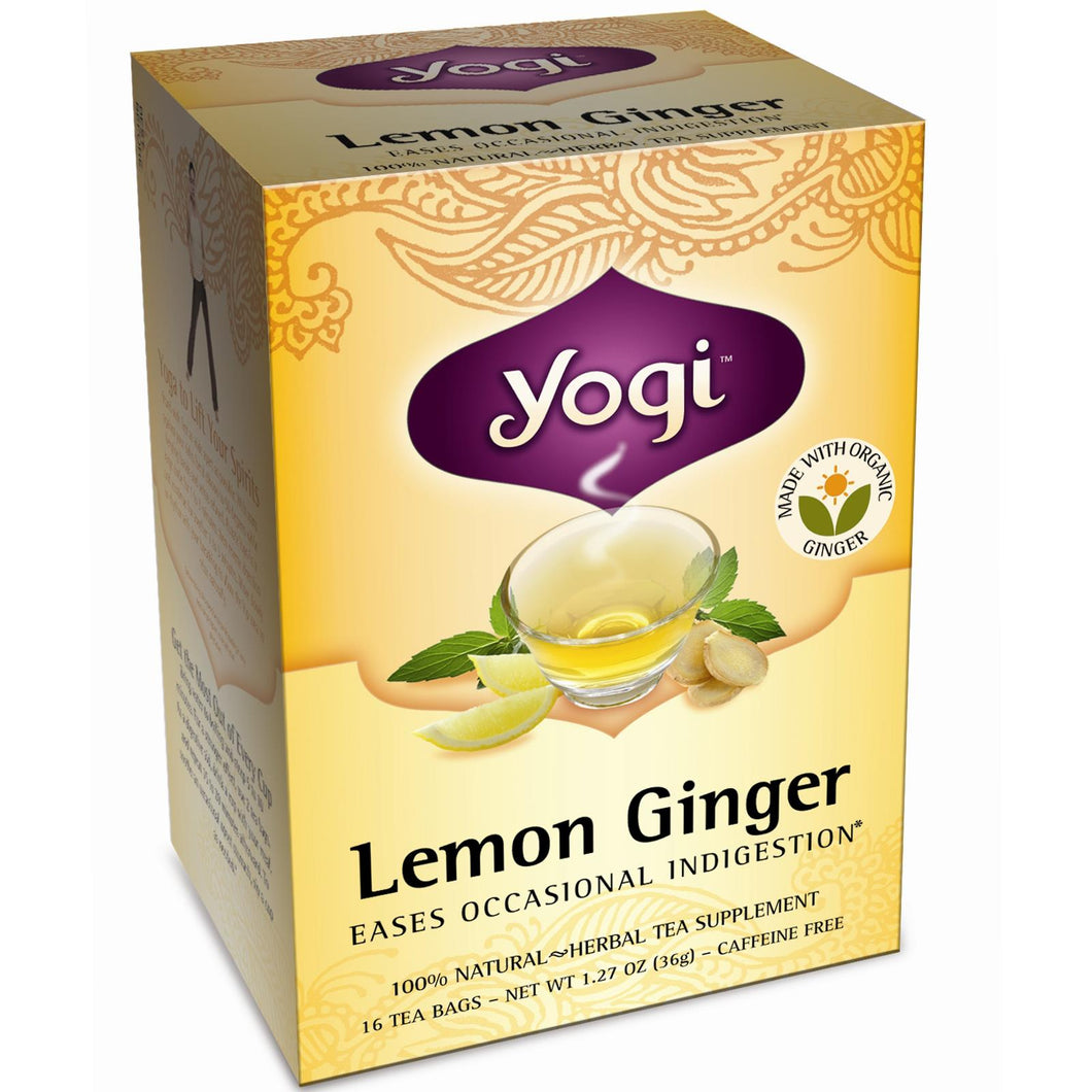 Yogi Tea, Lemon Ginger, Caffeine Free, 16 Tea Bags, 36gs