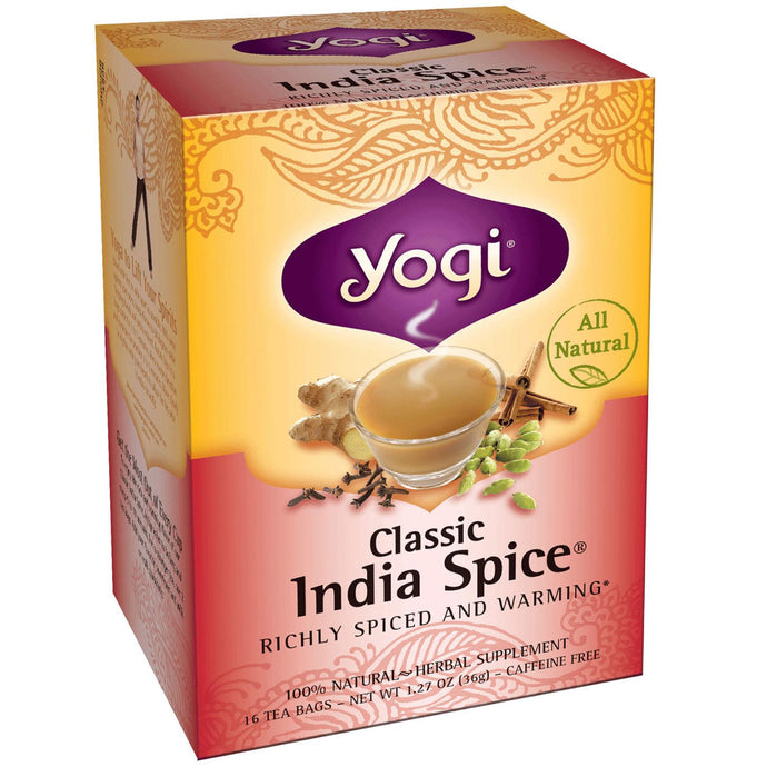 Yogi Tea, Classic India Spice, Caffeine Free, 16 Tea Bags, 36gs