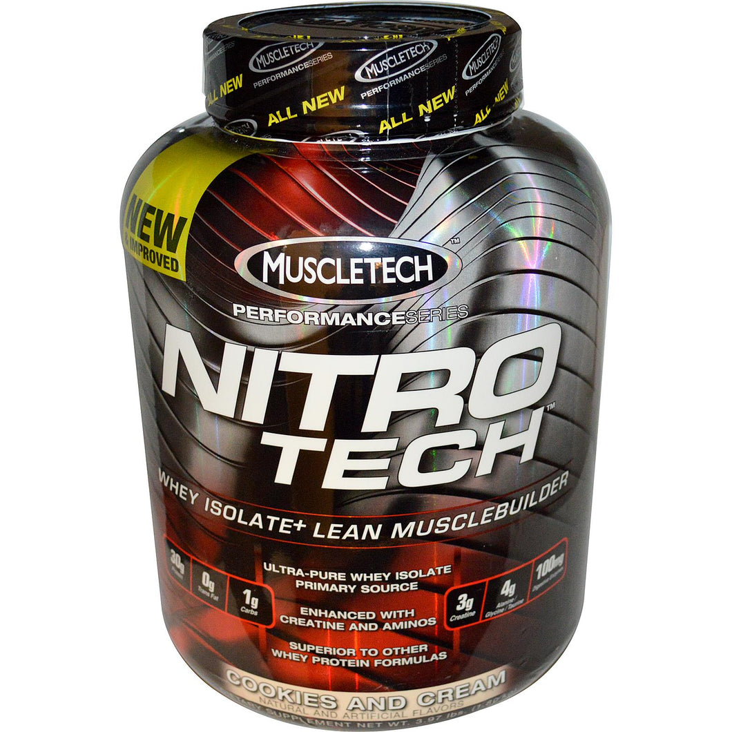 Muscletech Nitro-Tech Whey Isolate + Lean Musclebuilder Cookies & Cream 3.97 lbs 1.8 kgs