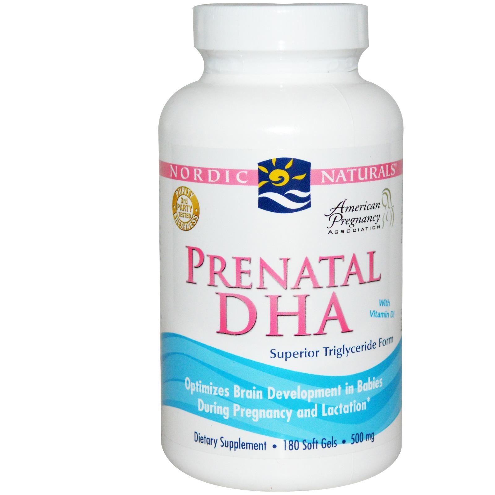 Nordic Naturals Prenatal DHA 500mg 180 Softgels - Dietary Supplement