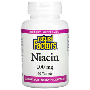 Natural Factors Niacin 100mg 90 Tablets