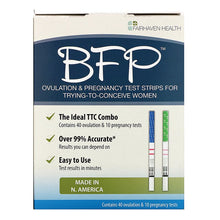 Load image into Gallery viewer, Fairhaven Health BFP Ovulation &amp; Pregnancy Test Strips 40 Ovulation &amp; 10 Pregnancy Tests