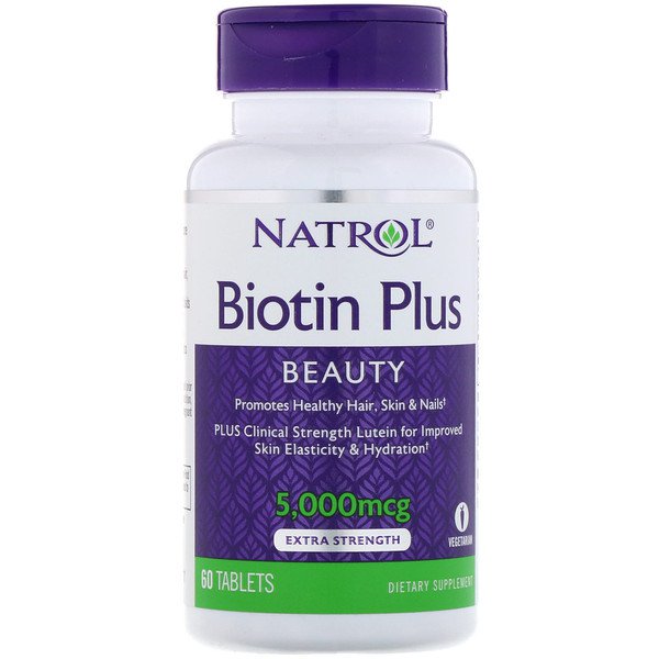 Natrol Biotin Plus Extra Strength 5,000mcg 60 Tablets