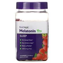 Load image into Gallery viewer, Natrol Melatonin Strawberry 10mg 140 Gummies 5 mg per Gummy