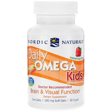Load image into Gallery viewer, Nordic Naturals Daily Omega Kids Natural Fruit Flavor 500mg 30 Soft Gels