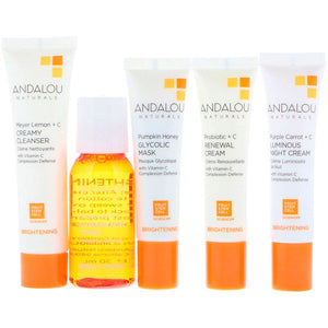 Andalou Naturals Get Started Brightening Skin Care Essentials 5 Piece Kit