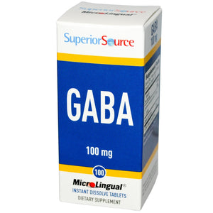 Superior Source, Gaba, 60 MicroLingual Tablets