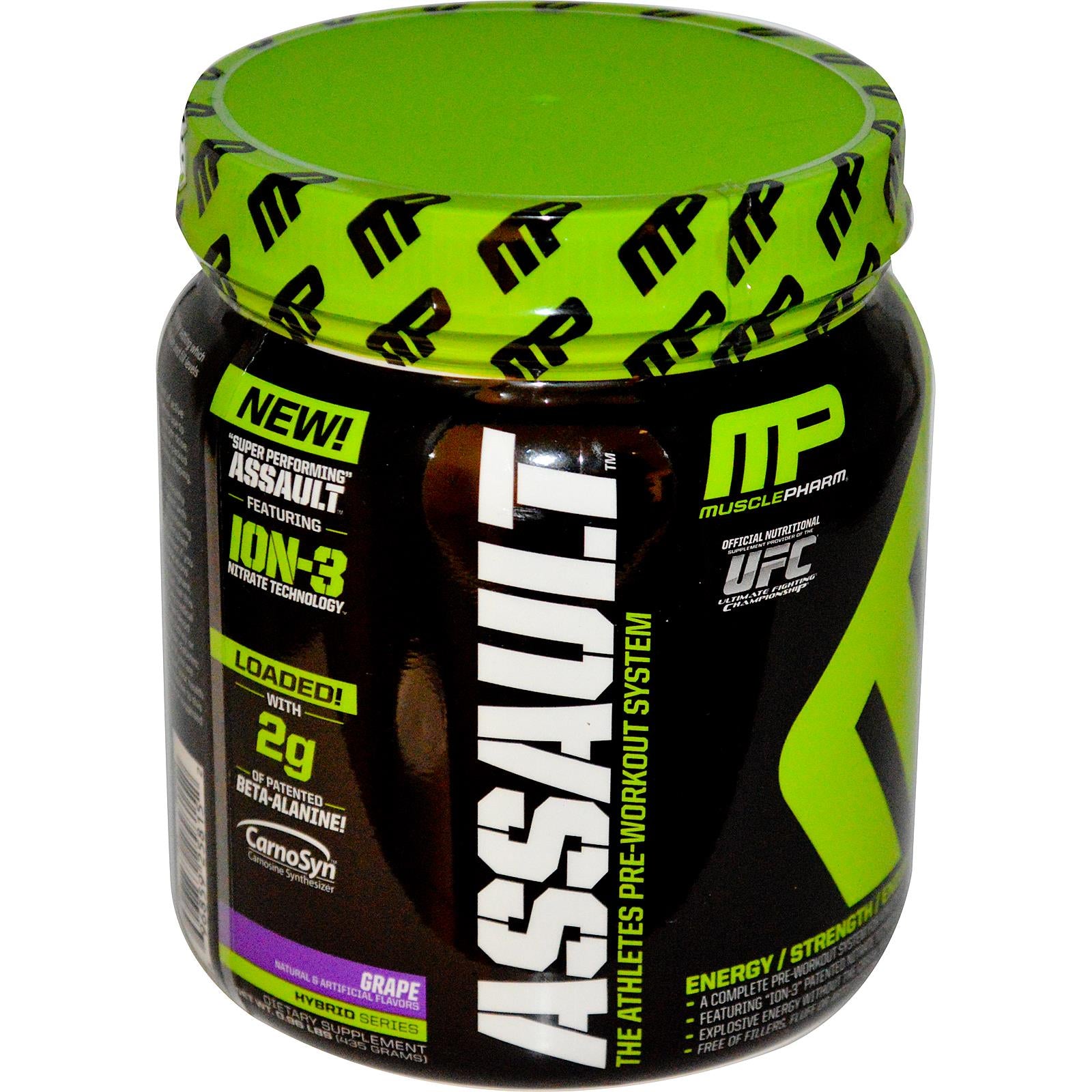 Muscle Pharm, Assault, Pre-Workout System, Grape, 0.96 lbs, 435 g, - 30 Servess