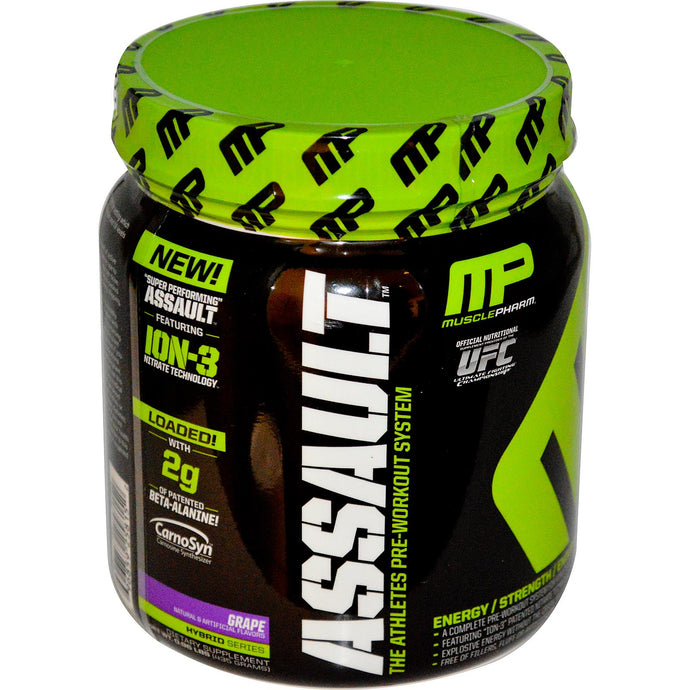 Muscle Pharm, Assault, Pre-Workout System, Grape, 0.96 lbs, 435 g, - 30 Servess