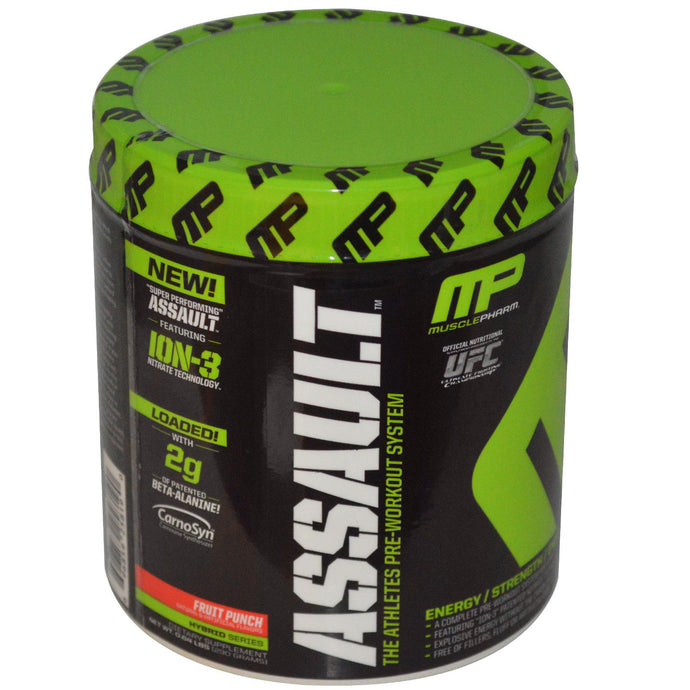 Muscle Pharm, Assault, Pre-Workout System, Fruit Punch, 0.64 lbs, 290 g, - 20 Servess