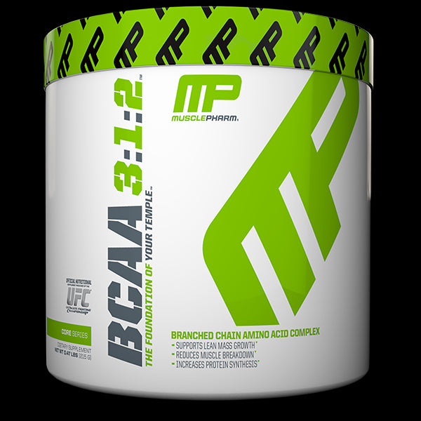 Muscle Pharm, BCAA 3:1:2, Unflavoured, 0.47 lbs, 215 g - 30 Servess