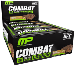 Muscle Pharm, Combat Crunch Bar, Chocolate Peanut Butter Cup, 12 Bars, 63 g Each