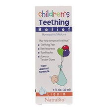Load image into Gallery viewer, NatraBio Children&#39;s Teething Relief Non-Alcohol Formula Liquid 1 fl oz (30ml)