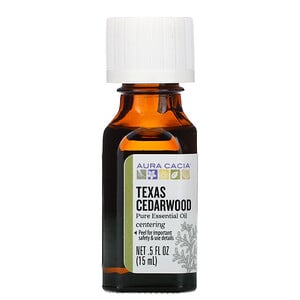 Aura Cacia Pure Essential Oil Texas Cedarwood 0.5 fl oz (15ml)