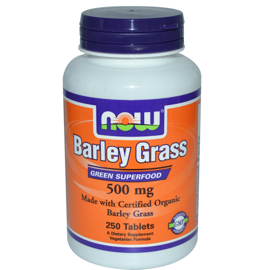 Now Foods, Certified Organic, Barley Grass, Green Superfood, 500mg, 250 Tabletss