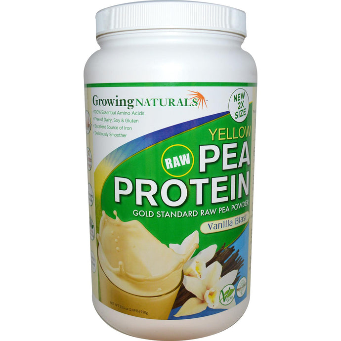 Growing Naturals Yellow Raw Pea Protein Vanilla Blast 950 g