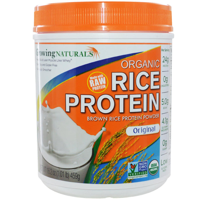 Growing Naturals Organic Raw Brown Rice Protein Original 459 g