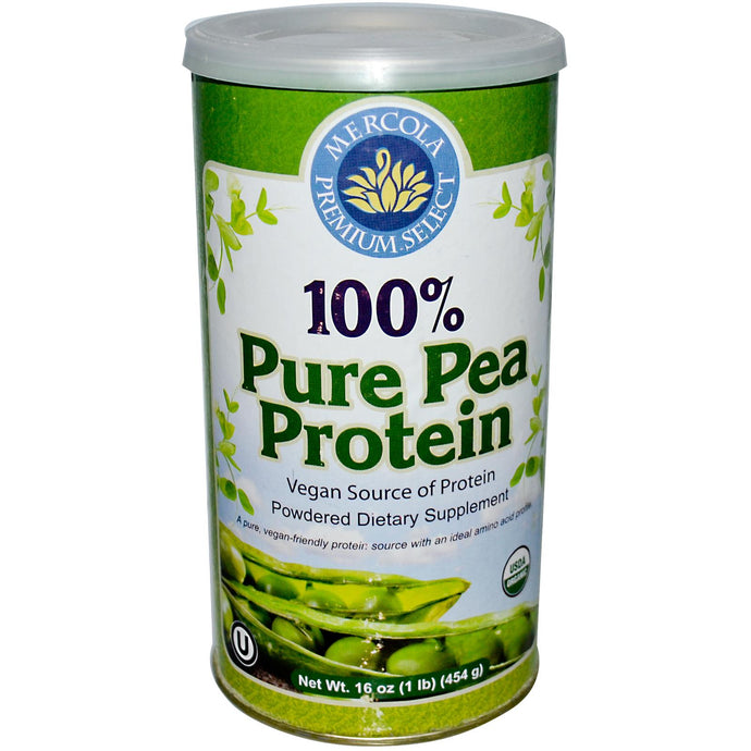 Dr. Mercola 100% Pure Pea Protein 454g Powder - Dietary Supplement
