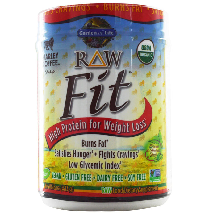 Garden of Life RAW Fit High Protein For Weight Loss Coffee Flavour 433g - 10 Serves