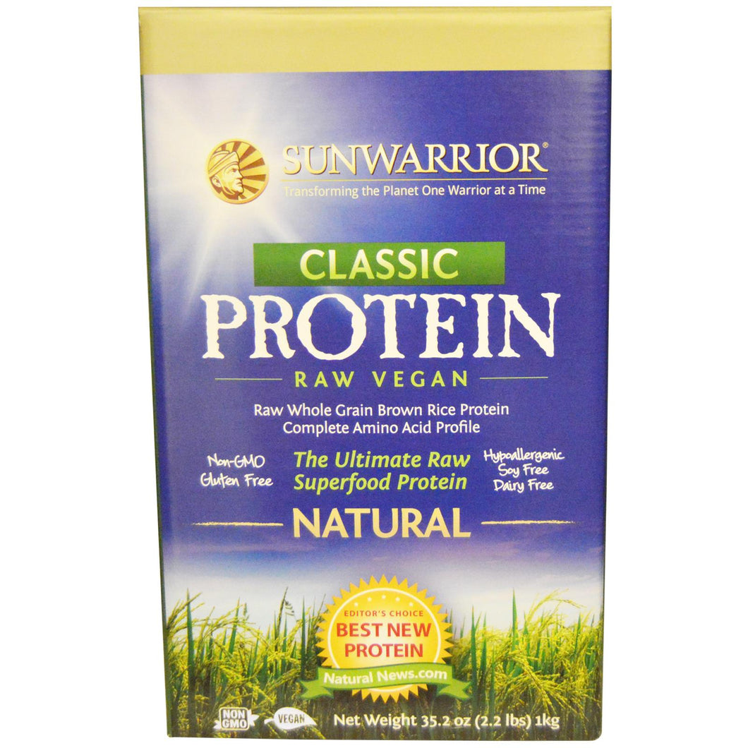 SunWarrior Classic Protein The Ultimate Raw Super Food Protein Natural 1 Kg
