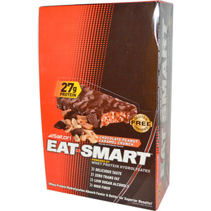 Isatori, Eat-Smart, Chocolate Peanut Caramel Crunch, 9 Bars, 80 g Each