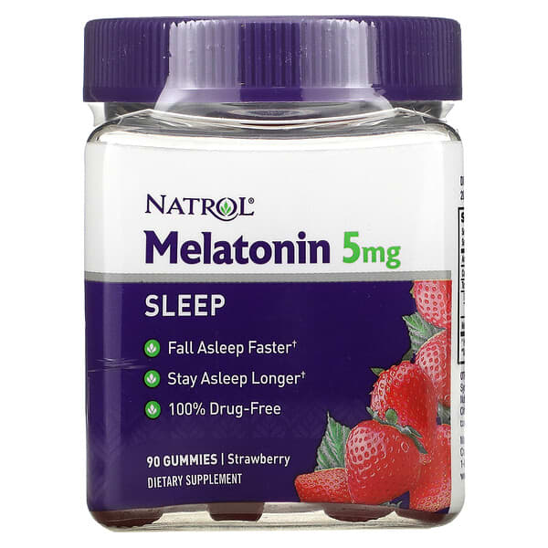 Natrol Gummies Melatonin Strawberry 5mg 90 Count