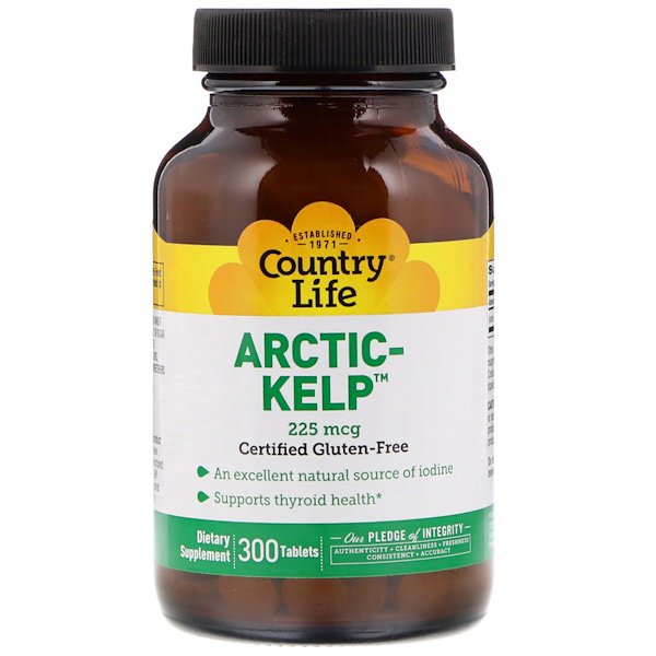 Country Life Arctic-Kelp 225mcg 300 Tablets