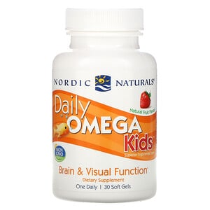 Nordic Naturals Daily Omega Kids Natural Fruit Flavor 500mg 30 Soft Gels