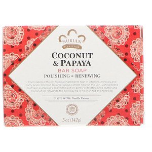 Nubian Heritage, Coconut & Papaya Soap, 141 g