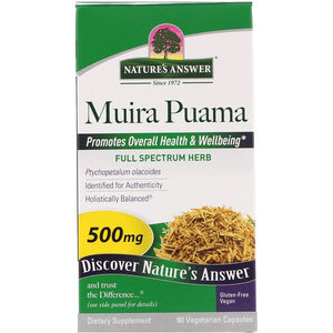 Nature's Answer Muira Puama 500mg 90 Vegetarian Capsules