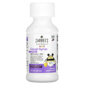 Zarbee's, Naturals Baby Cough Syrup + Immune, 12-24 Months, Natural Grape, 2 fl oz (59 ml)