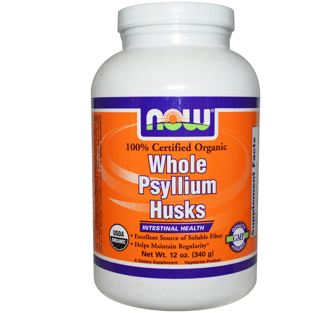 Now Foods, Organic Whole Psyllium Husks, 340 g-A Dietary Supplement