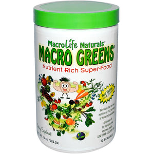 MacroLife, Naturals, Macro Greens, Superfood, Nutrient Rich, 284 g