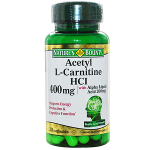 Nature's Bounty, Acetyl-L Carnitine HCI, 400mg, 30 Capsules