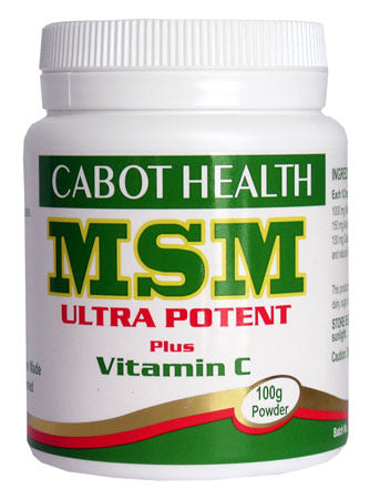 Cabot Health, MSM Powder + Vitamin C, 100 g - Supplement