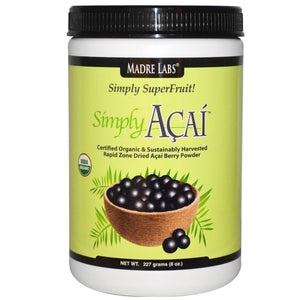 Madre Labs, Simply Organic Acai Powder, 227 g - Natural supplement