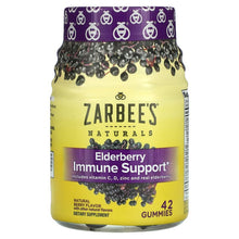 Load image into Gallery viewer, Zarbee&#39;s, Elderberry Immune Support, Natural Berry, 42 Gummies
