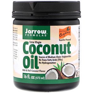 Jarrow Formulas Organic Extra Virgin Coconut Oil Expeller Pressed 16 fl oz (473g)