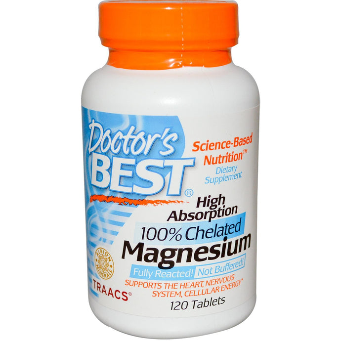 Doctor's Best High Absorption Magnesium 100% Chelated with Albion Minerals 100mg 120 Tablets