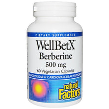 Load image into Gallery viewer, Natural Factors WellBetX Berberine 500mg 60 Veggie Caps