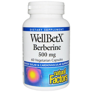 Natural Factors WellBetX Berberine 500mg 60 Veggie Caps