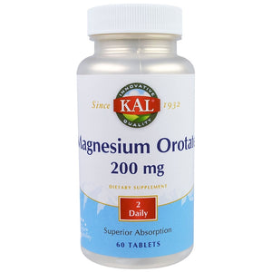 KAL Magnesium Orotate 200mg 60 Tablets