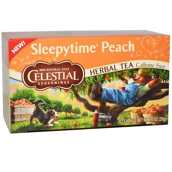 Celestial Seasonings Herbal Tea Caffeine Free Sleepytime Peach 20 Tea Bags 1.0 oz (29g)