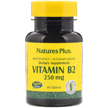 Load image into Gallery viewer, Nature&#39;s Plus Vitamin B-2 250mg 60 Tablets
