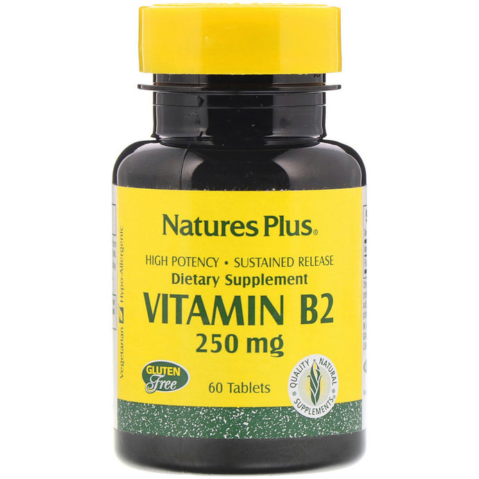 Nature's Plus Vitamin B-2 250mg 60 Tablets