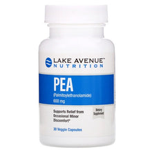 Load image into Gallery viewer, Lake Avenue Nutrition, PEA 600 mg + PQQ 20 mg, 30 Veggie Capsules