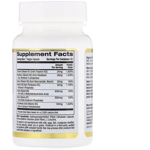 California Gold Nutrition B-Complex Essential B Vitamin Complex 60 Veggie Capsules
