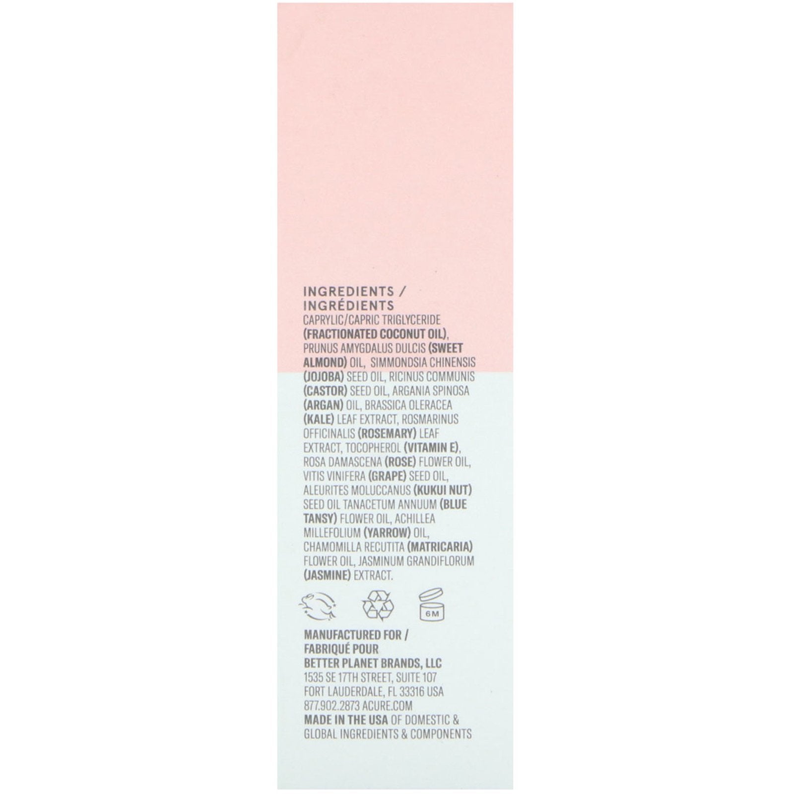 Acure Seriously Soothing Blue Tansy Night Oil 1 fl oz (30ml)
