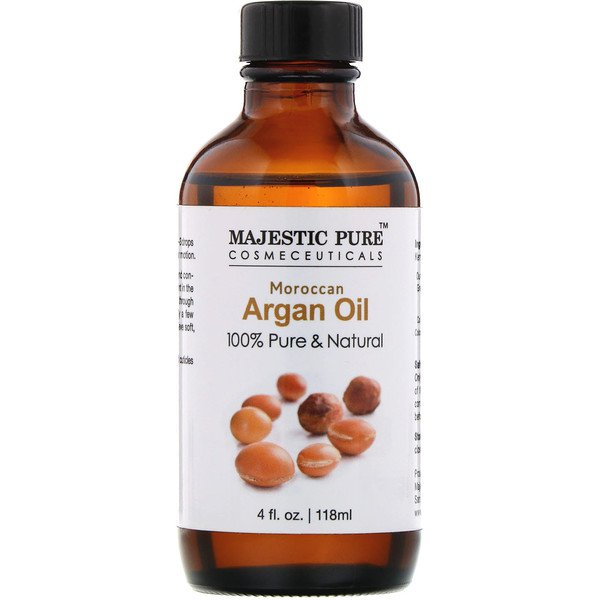 Majestic Pure 100% Pure & Natural Moroccan Argan Oil 4 fl oz (118ml)