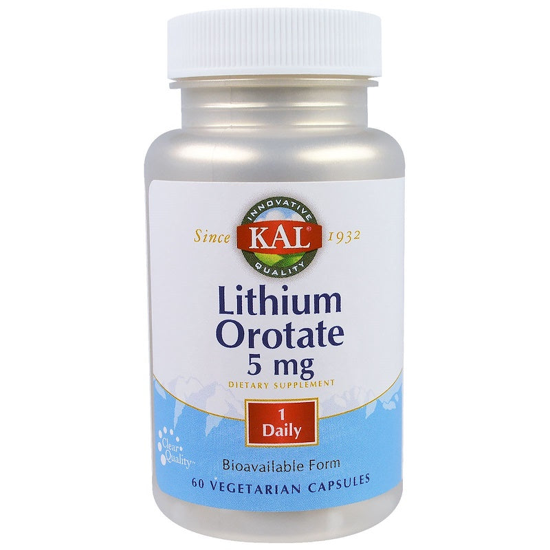 KAL Lithium Orotate 5mg 60 VegCaps